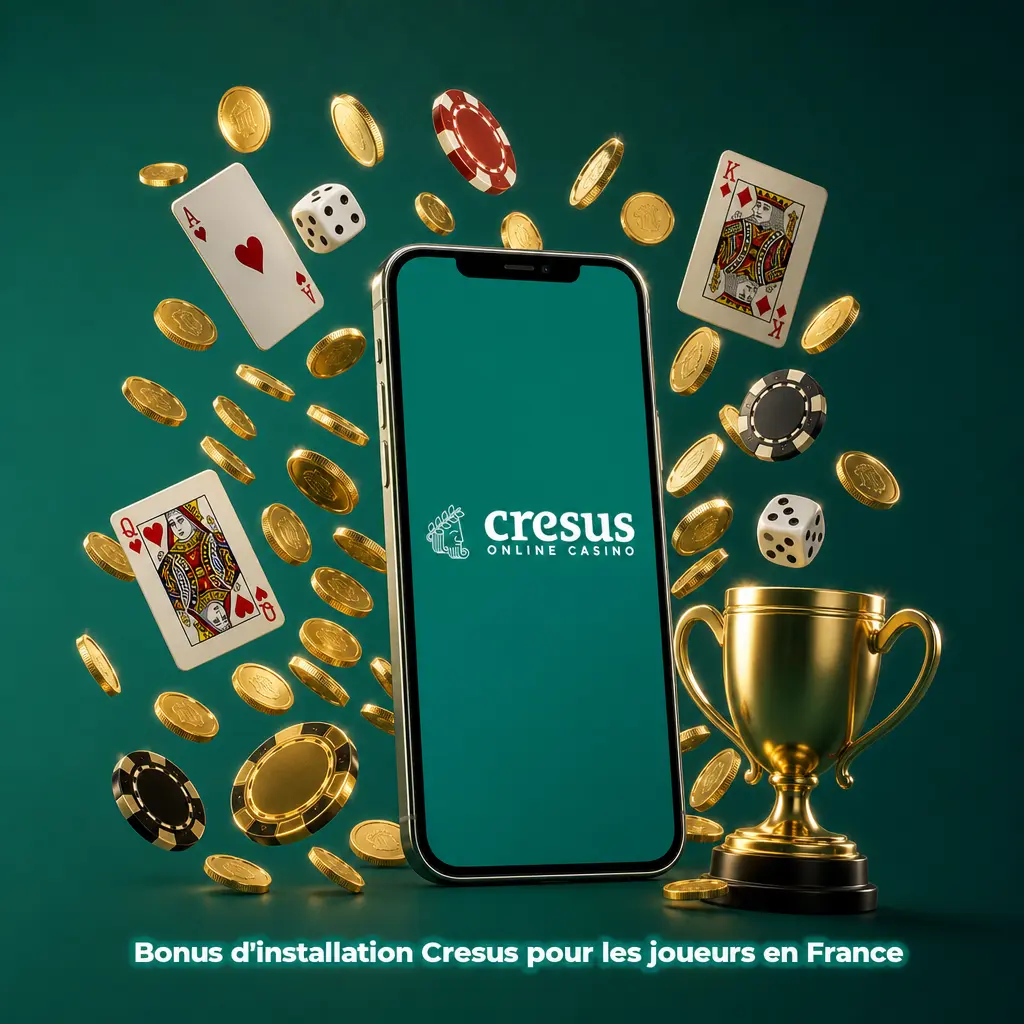 Bonus de bienvenue Cresus 120% jusqu'à 400 EUR avec 50 tours gratuits pour les joueurs en France
