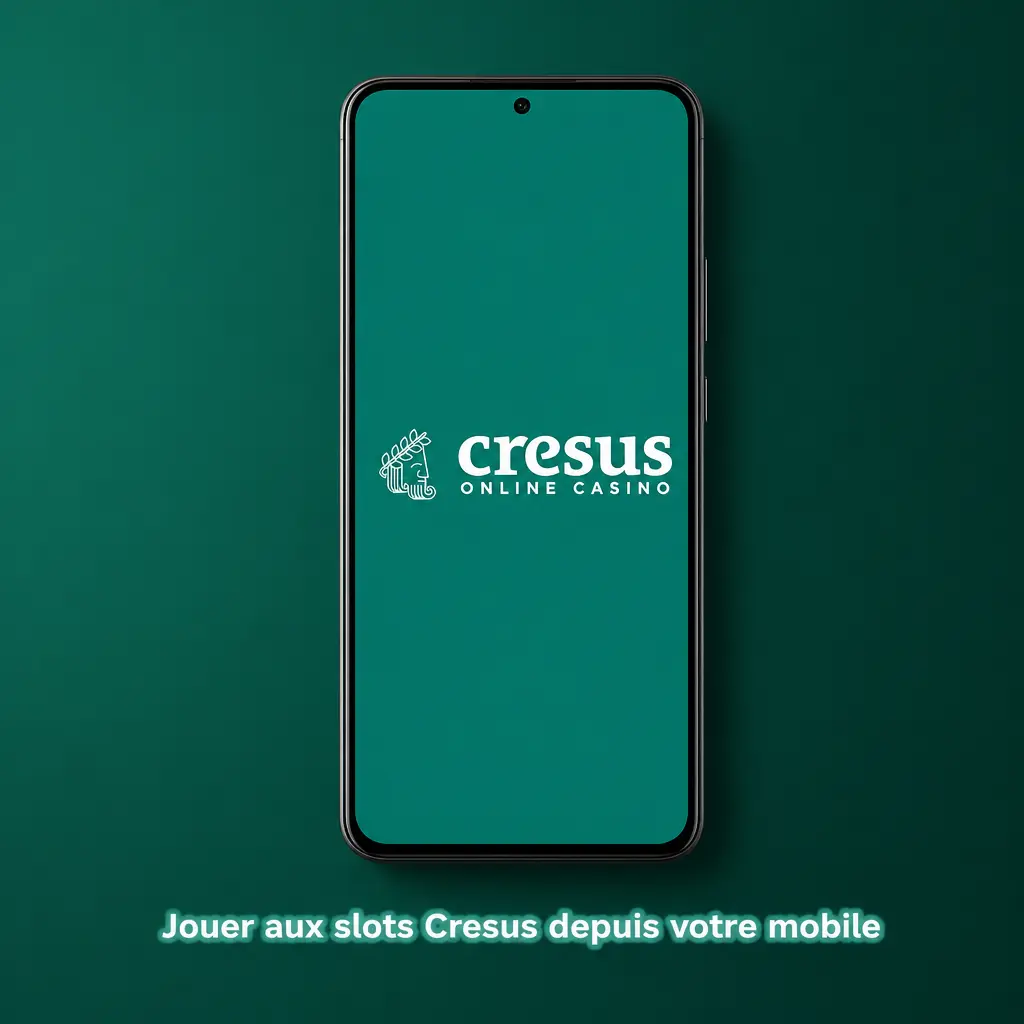 Application Cresus mobile : accès aux 700+ machines à sous, filtres par fournisseur et mise ajustable au doigt