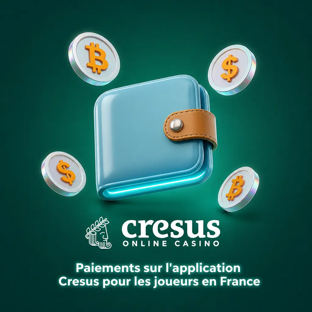 Méthodes de paiement disponibles sur l'application Cresus pour les joueurs français : cartes, virement, e-wallets et cryptomonnaies