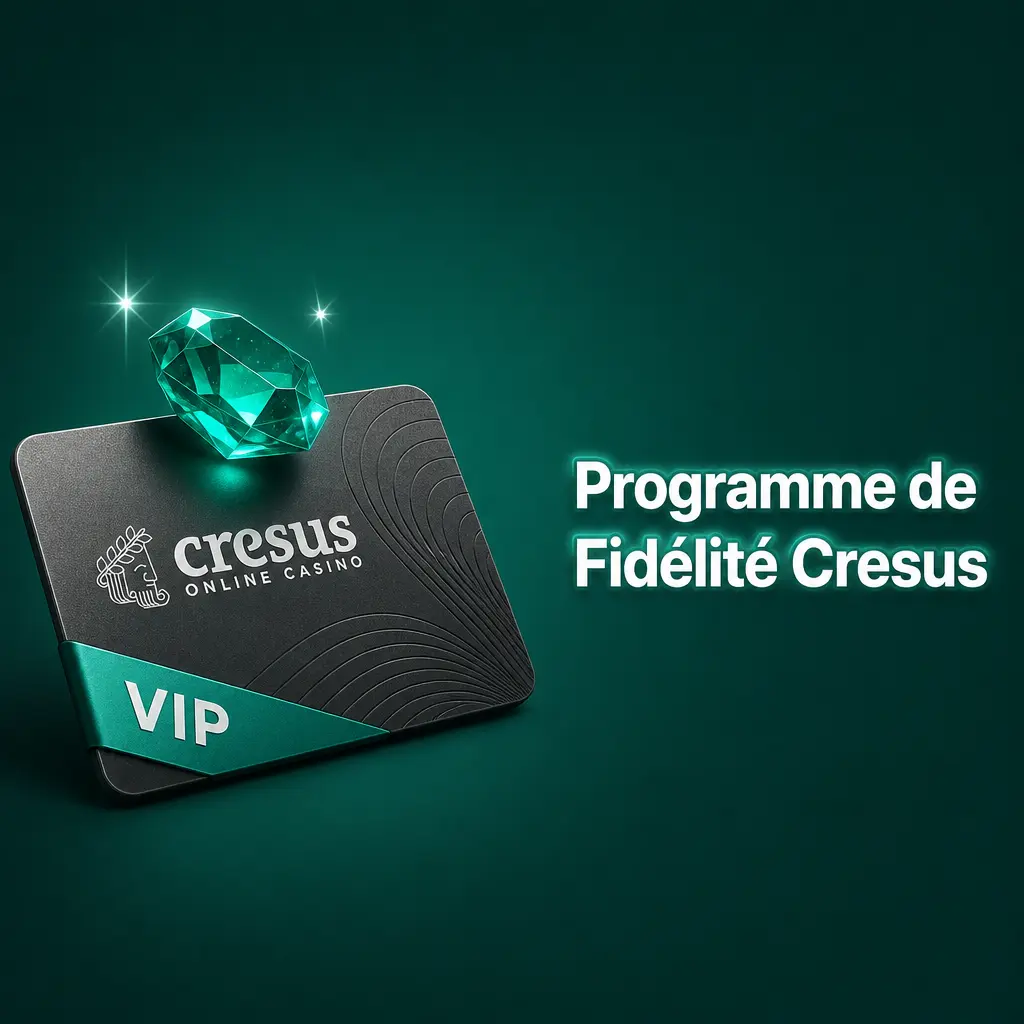 Programme de fidélité Cresus Club : 4 paliers, Couronnes cumulables et cashback jusqu'à 12 % pour les joueurs VIP.